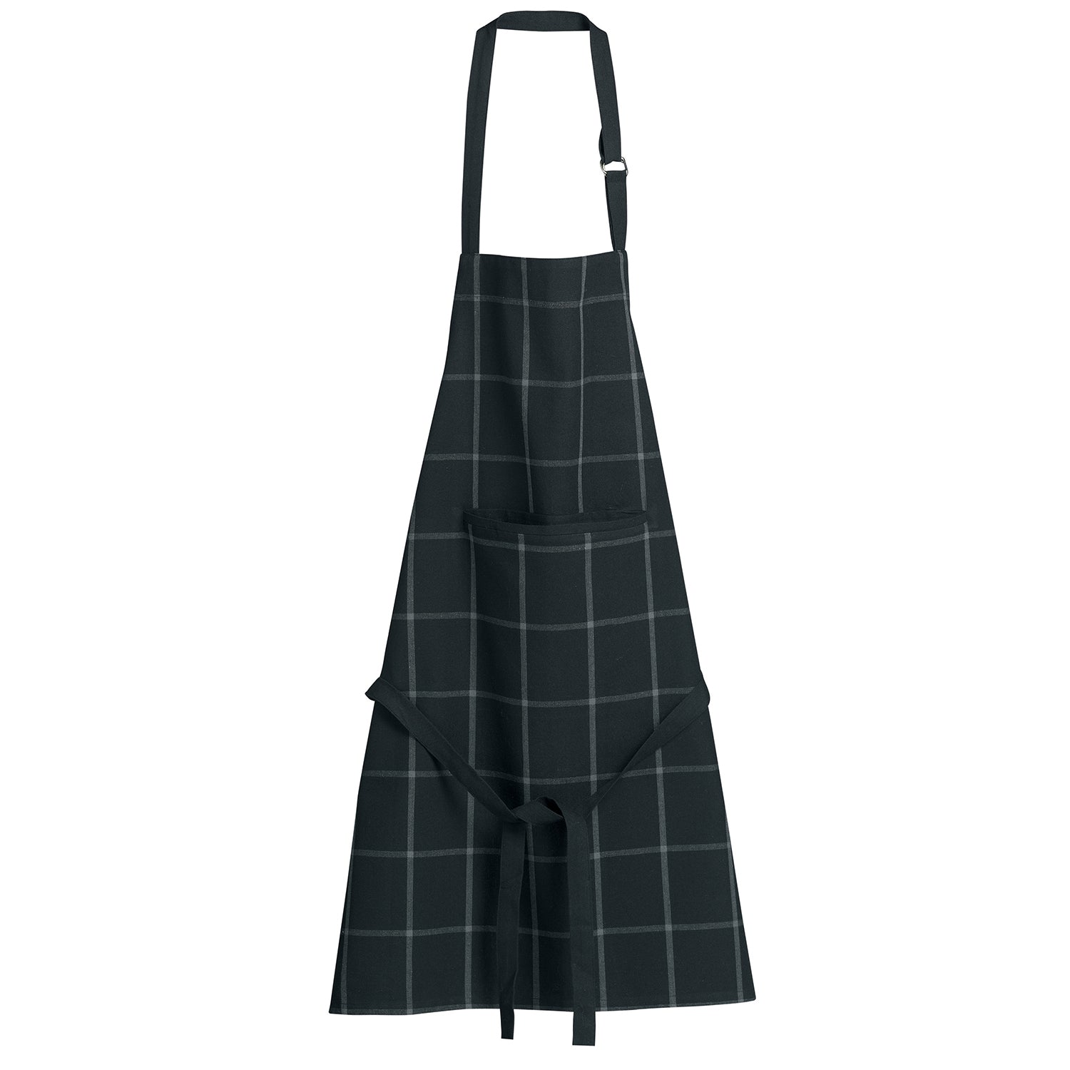 Charcoal & Black Check 'Doha' Recycled Cotton Mix Apron