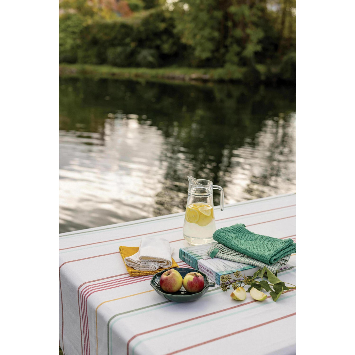 Mint Waffle Cotton Tea Towel, 50 x 70 cm