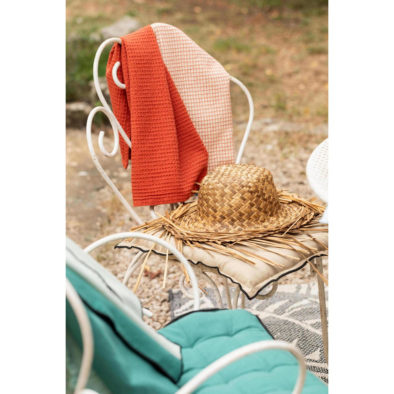 Marmalade Two-Tone Waffle Cotton Tea Towel, 50 x 70 cm