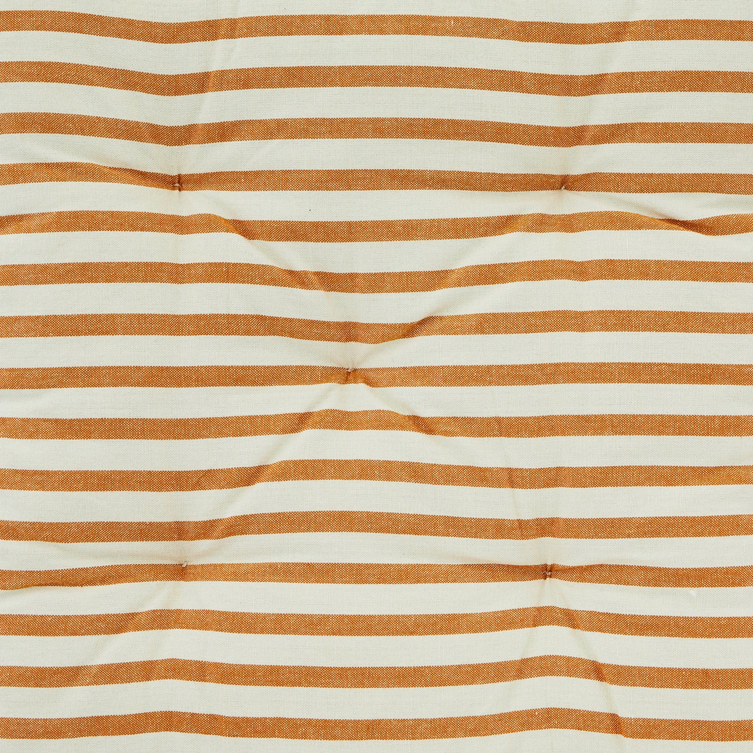 Off-white & Dark Orange Striped Cotton Mattress, 70 x 80 cm