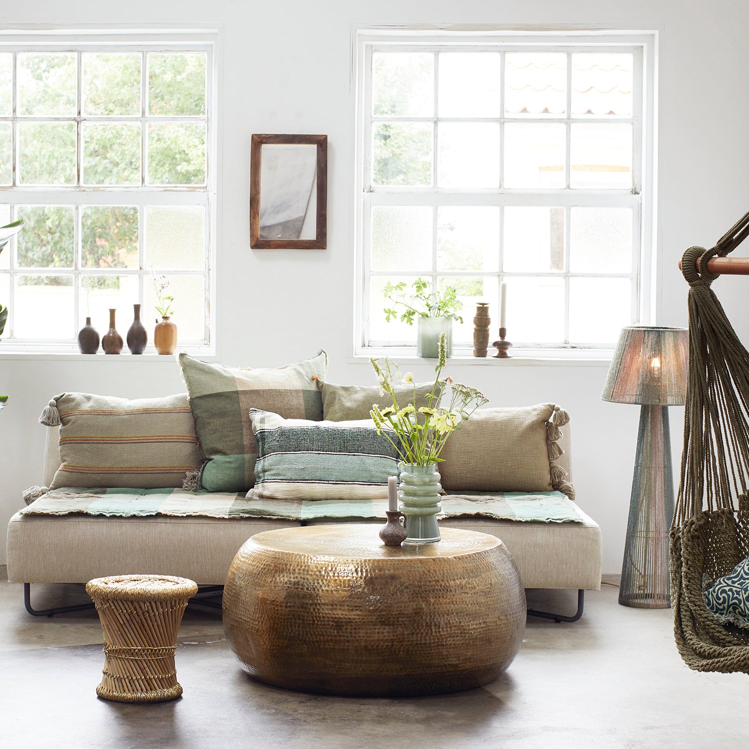 Sculptural Dark Brown Glazed Stoneware Candle Stand