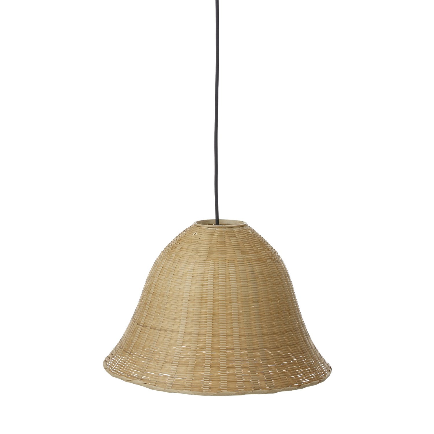 Woven Bamboo Bell Pendant Shade, 40 x 26 cm