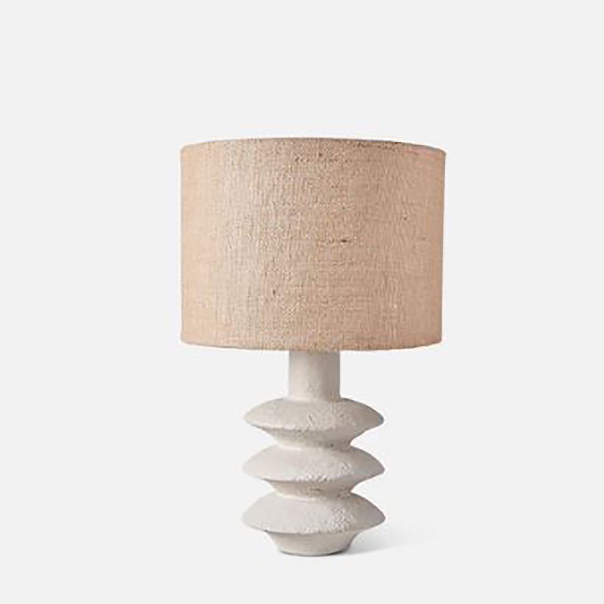 Sculptural 'Akito' Table Lamp with Jute Shade – The Deco Shop Ltd