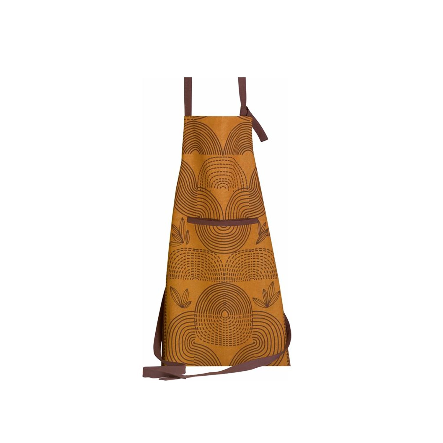 Amber Mustard Yellow Recycled Cotton Mix Adjustable Kitchen Apron 