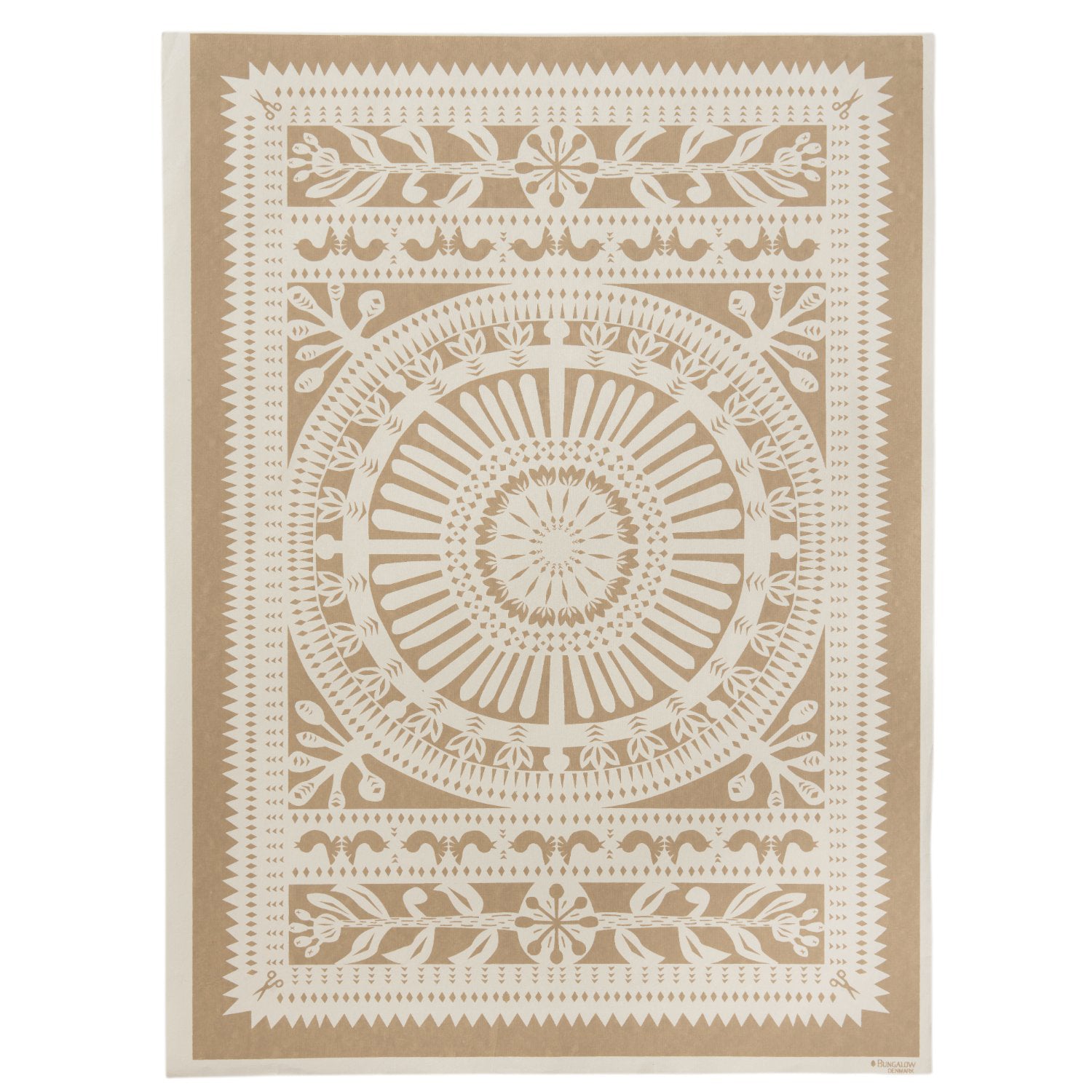 'Papercut Wheel' Desert Print on Handmade Cotton Paper