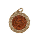 Orange Woven Seagrass Trivet, 26cm 