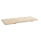 Off-white & Dark Orange Striped Cotton Mattress, 70 x 80 cm