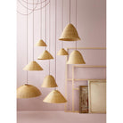Woven Bamboo Bell Pendant Shade, 40 x 26 cm 